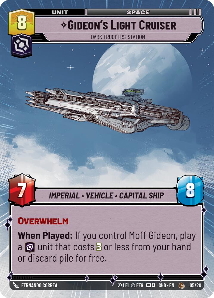 Croiseur léger de Gideon - Station des Dark Troopers (Hyperspace) (05/20) [Shadows of the Galaxy : Partie hebdomadaire]