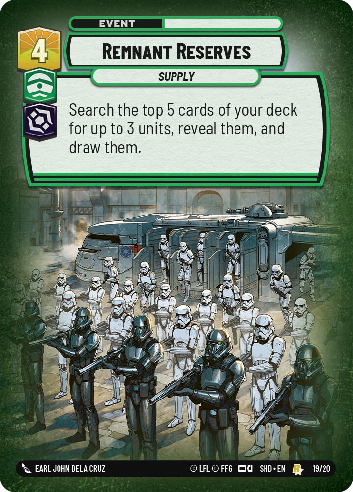 Réserves restantes (19/20) [Shadows of the Galaxy : Partie hebdomadaire]