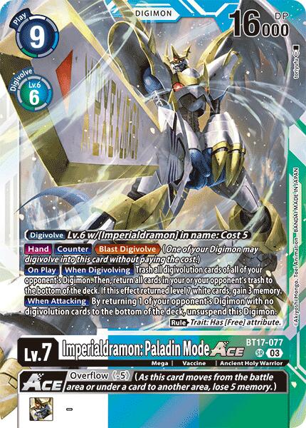 Imperialdramon : Paladin Mode ACE [BT17-077] [Crise Secrète]