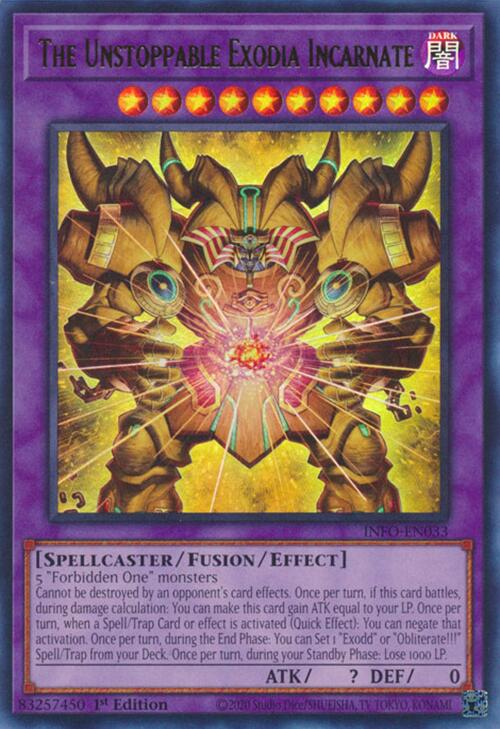 Exodia l'Incarné Inarrêtable [INFO-EN033] Ultra Rare