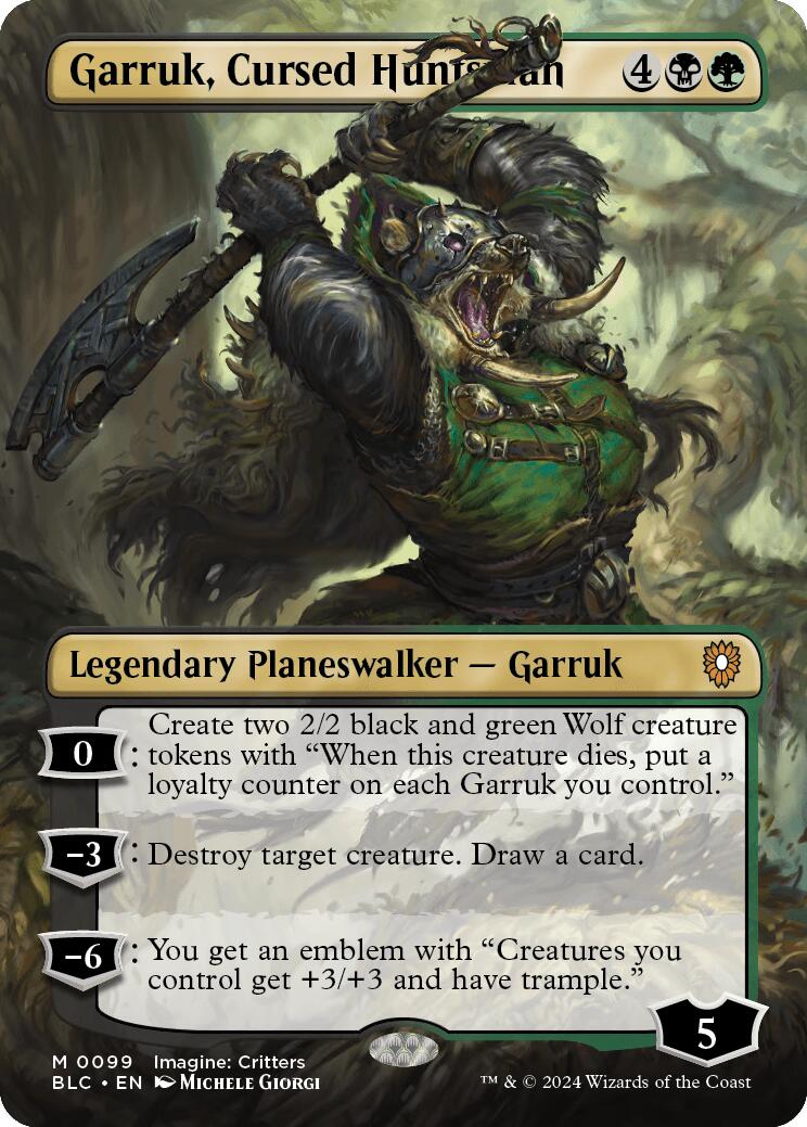 Garruk, chasseur maudit (sans bordure) [Commandant Bloomburrow]