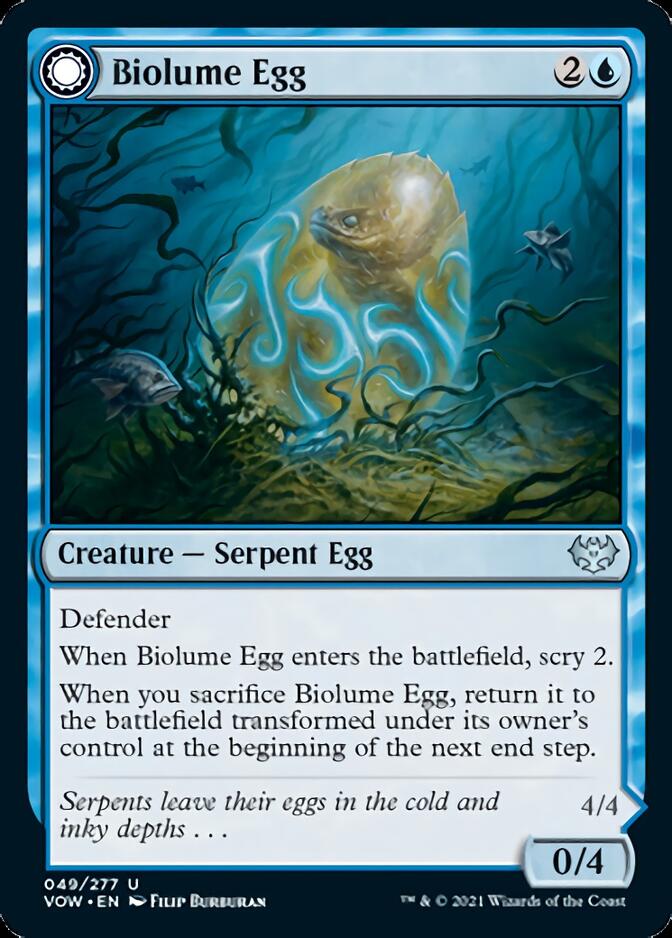 Huevo bioluminiscente // Serpiente bioluminiscente [Innistrad: Voto Carmesí]