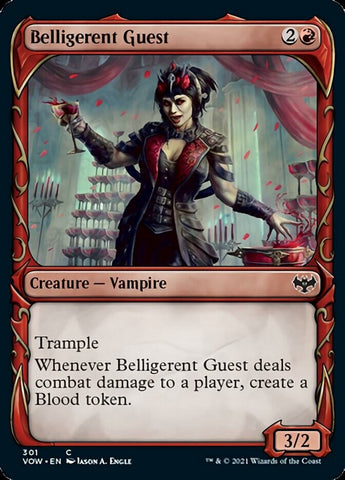 Huésped beligerante (marco de colmillo de exhibición) [Innistrad: Voto Carmesí]