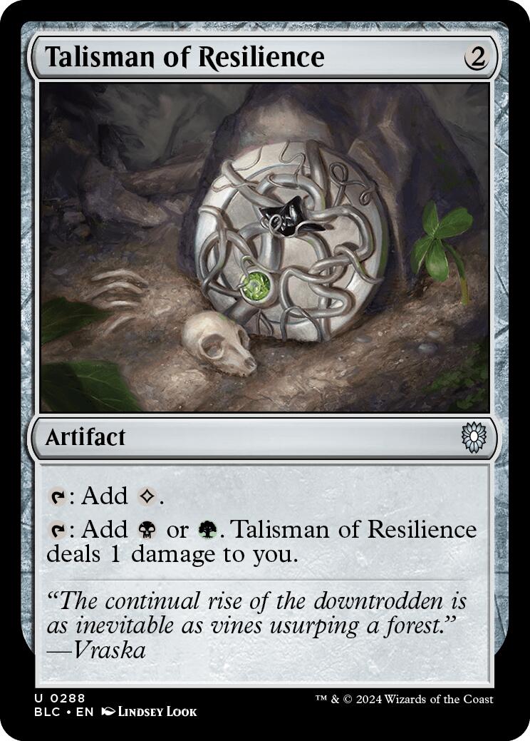 Talisman de Résilience [Commander de Bloomburrow]