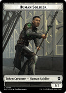 Soldat humain // Loup (035) Jeton recto-verso [Jetons Commander de Bloomburrow]