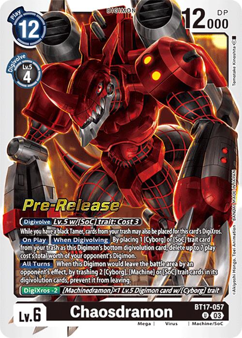 Chaosdramon [BT17-057] [Cartes d'avant-première Secret Crisis]