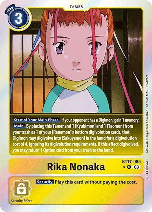Rika Nonaka [BT17-085] (Crise Secrète : Pack Mémorial du Film) [Crise Secrète]