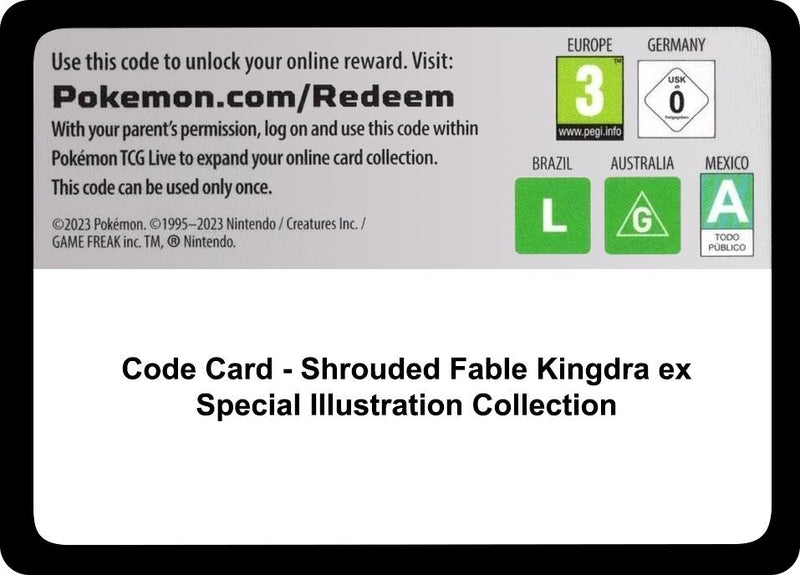 Image for Code Card - Shrouded Fable Kingdra ex Special Illustration Collection - Pokemon
