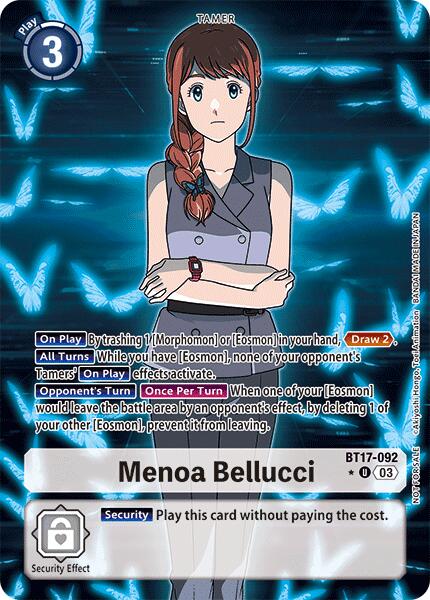 Menoa Bellucci [BT17-092] (Pack promotionnel boîte : Secret Crisis) [Secret Crisis]