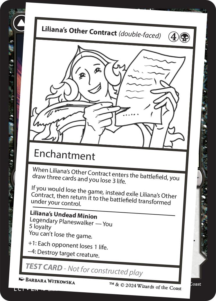 L'autre contrat de Liliana (recto-verso) [Mystery Booster 2 Playtest Cards]