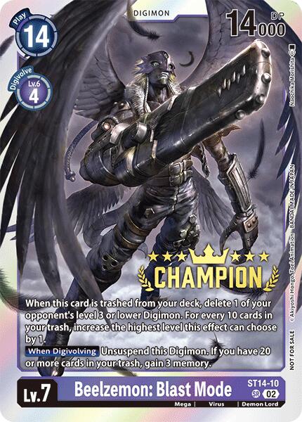 Beelzemon : Blast Mode [ST14-10] (Champion 3-contre-3 Digimon) [Deck de Démarrage : Deck Avancé Beelzemon]
