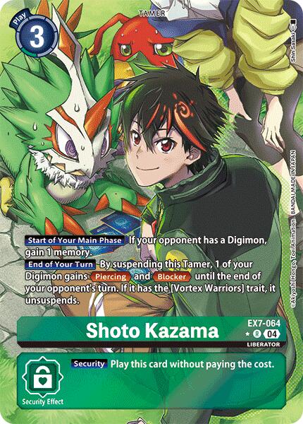 Shoto Kazama [EX7-064] (Illustration alternative) [Digimon LIBERATOR]