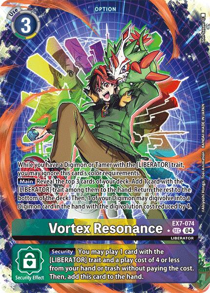 Résonance Vortex [EX7-074] (Art alternatif) [Digimon LIBERATOR]