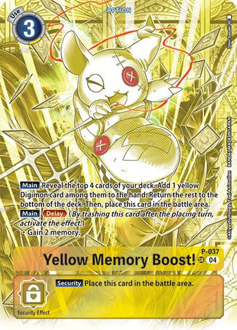 ¡Potenciador de memoria amarillo! [P-037] (Exclusivo del mazo inicial 19) [Mazo inicial: Promociones de Fable Waltz]