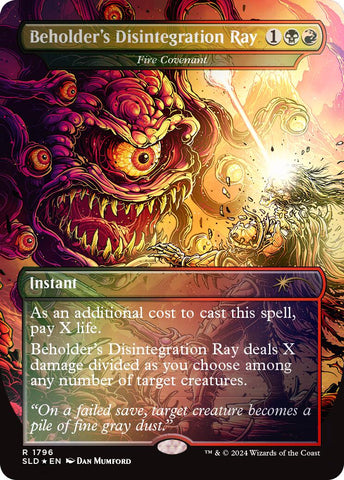Rayo desintegrador del contemplador - Pacto de fuego (Rainbow Foil) [Serie de lanzamiento de Secret Lair]