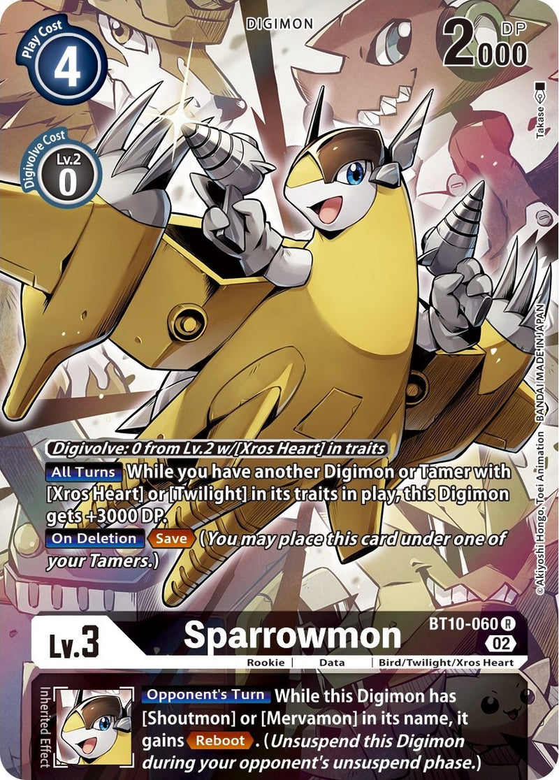 Sparrowmon [BT10-060] (Arte alternativo) [Encuentro Xros]