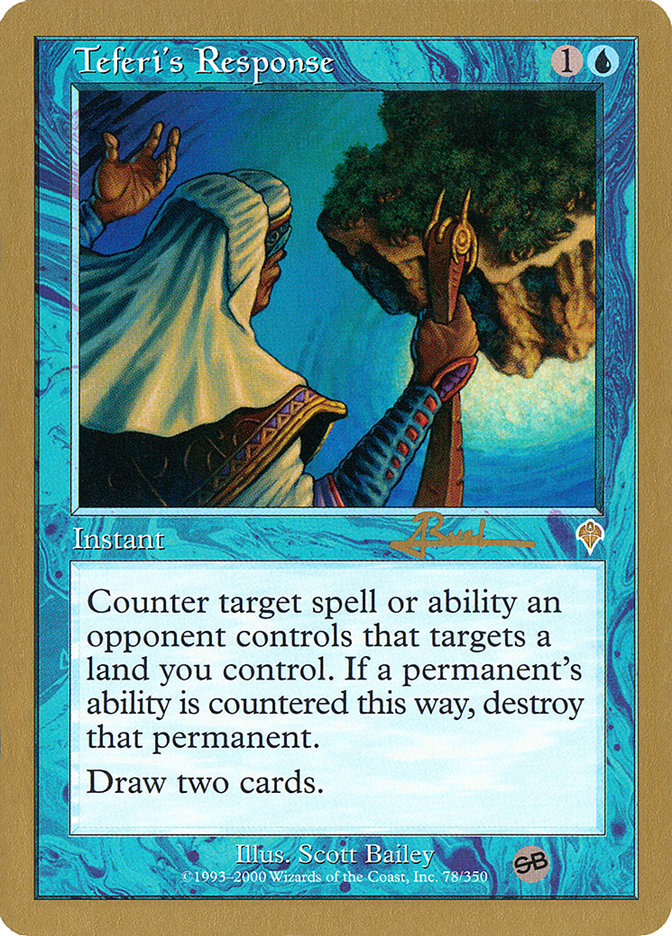 Réponse de Teferi (Antoine Ruel) (SB) [Decks des Championnats du Monde 2001]