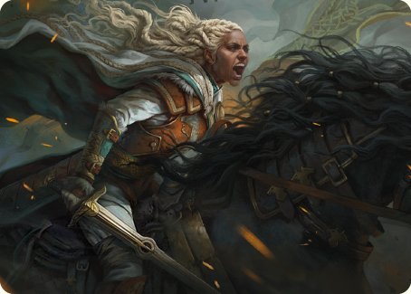 Éowyn, chevalière intrépide (carte d'art) [Le Seigneur des Anneaux : Contes de la Terre du Milieu - Série d'illustrations]