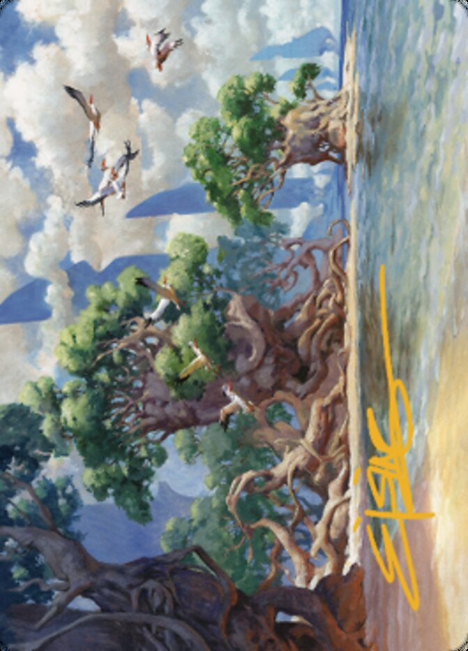 Carte artistique Côte de Yavimaya (signature dorée) [Série artistique Dominaria Uni]