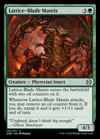 Mantis Cuchilla Reticular [Phyrexia: All Will Be One]