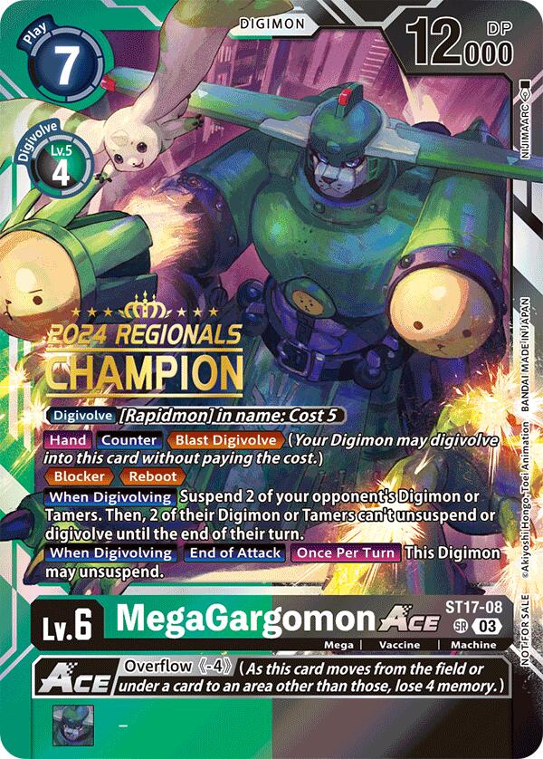 MegaGargomon ACE [ST17-08] (Champion des Régionaux 2024) [Structure Deck : Double Typhon Set de Deck Avancé]