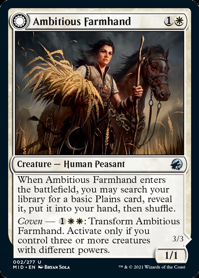 Valet de ferme ambitieux // Cathare chevronné [Innistrad: Chasse de minuit]