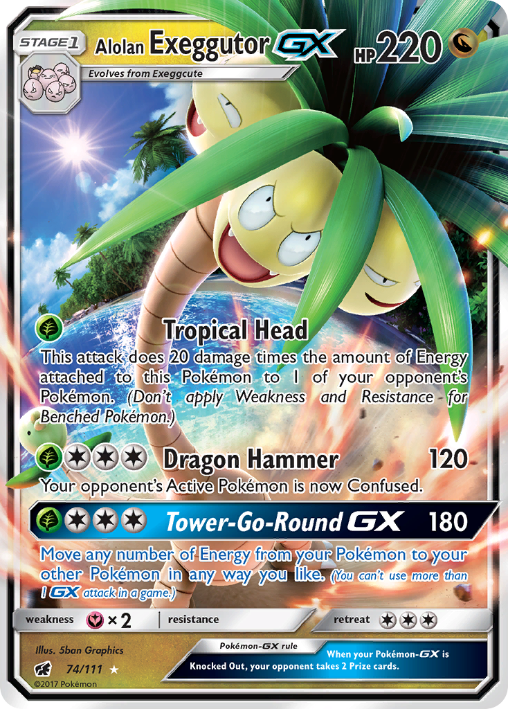 Alolan Exeggutor GX (74/111) [Soleil et Lune : Invasion Carmin]