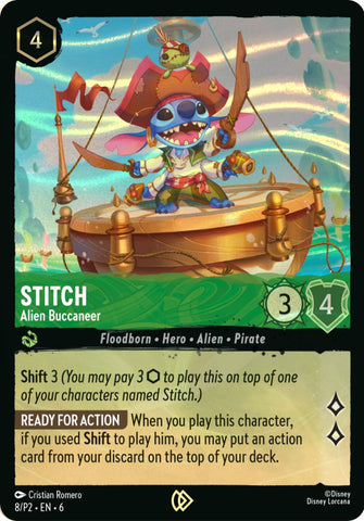 Stitch - Bucanero Alienígena (Promo Set de Regalo de Coleccionista de Stitch) (8) [Cartas Promocionales]