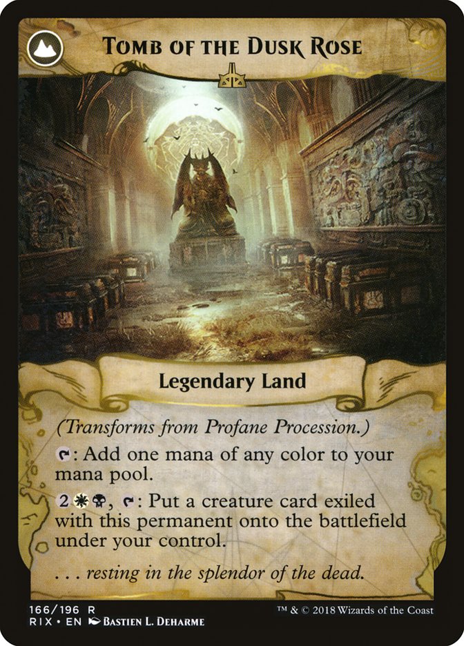 Procession profane // Tombeau de la Rose vespérale [Rivals of Ixalan]