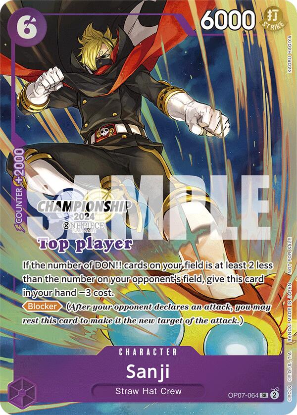 Sanji (Pack de joueurs de haut niveau du Championnat 2024) [Cartes promotionnelles One Piece]