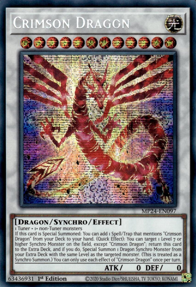 Dragon Cramoisi (carte) [MP24-FR097] Prismatic Secret Rare