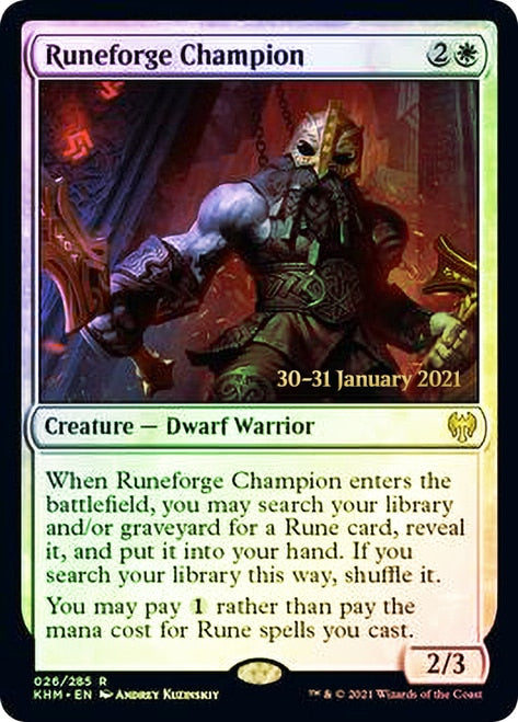 Champion de la Forge runique [Promos d'Avant-première Kaldheim]