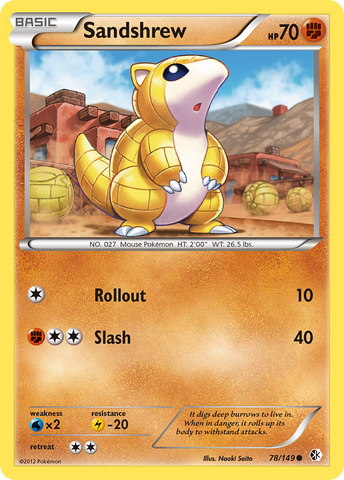 Sandshrew (78/149) [Negro y Blanco: Fronteras Cruzadas]
