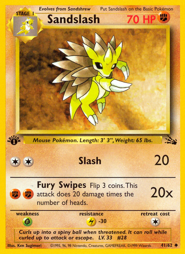 Sandslash (41/62) [Fossile 1re édition]