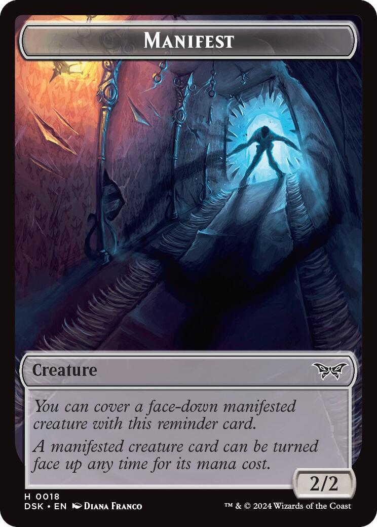 Insecte (0010) //Jeton recto-verso Manifestation [Duskmourn: House of Horror Commander Tokens]