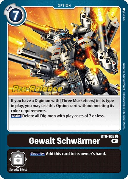 Gewalt Schwarmer [BT6-105] [Cartas de prelanzamiento Doble Diamante]