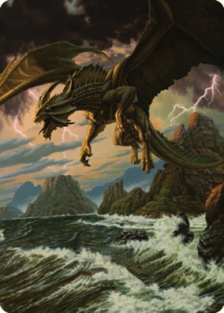 Carte artistique du Dragon de bronze ancien (03) [Commander Légendes : la bataille de la Porte de Baldur, série artistique]