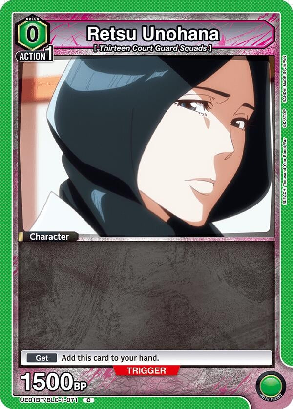 Image for Retsu Unohana (071) (Box Topper Foil) (UE01BT/BLC-1-071) (UE01BT) - Union Arena
