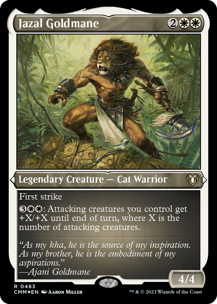 Jazal Goldmane (gravure à l'acide) [Commander Masters]