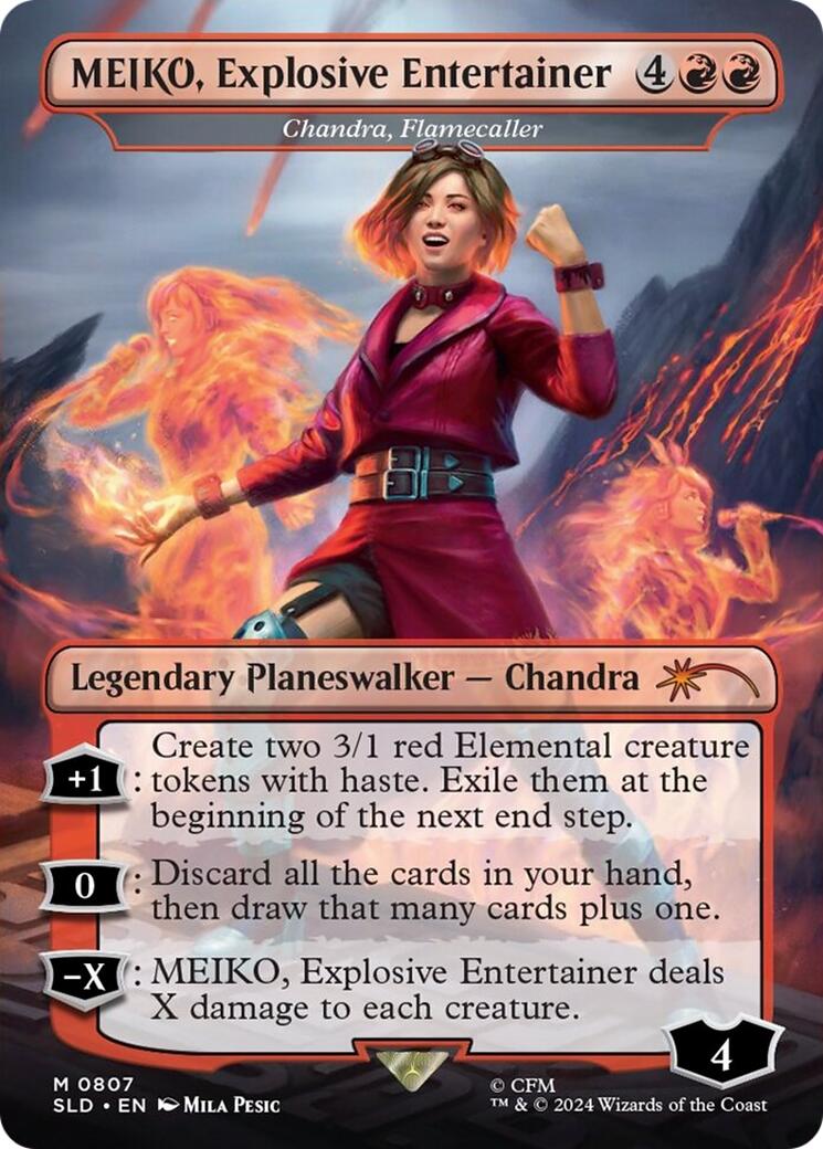 MEIKO, amuseuse explosive - Chandra, pyromancienne (Rainbow Foil) [Série de laideur secrète]