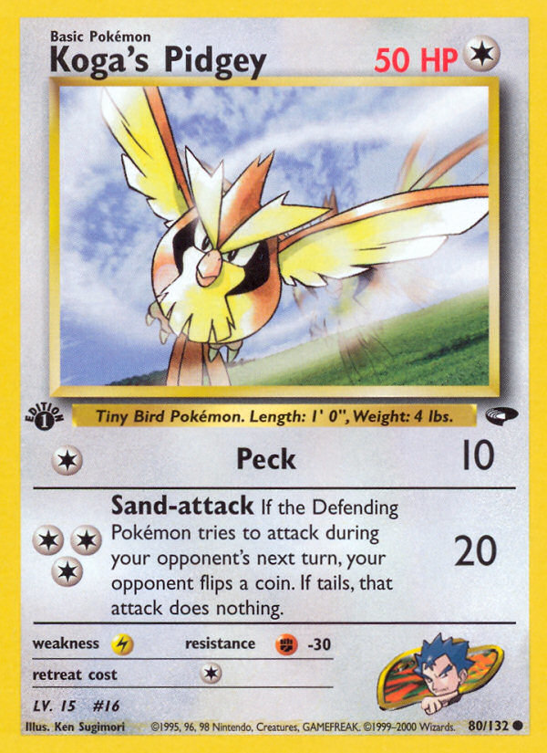 Pidgey de Koga (80/132) [Desafío de Gimnasio 1.ª edición]