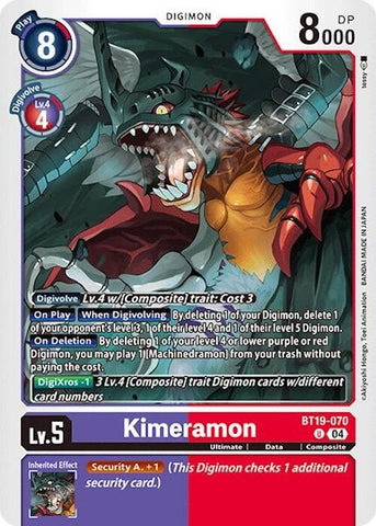 Kimeramon [BT19-070] [Booster especial de lanzamiento Ver.2.0]