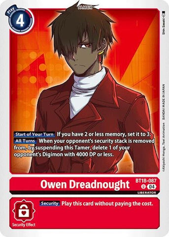 Owen Dreadnought [BT18-087] [Paquete de Mejora de Lanzamiento Ver.2.0]