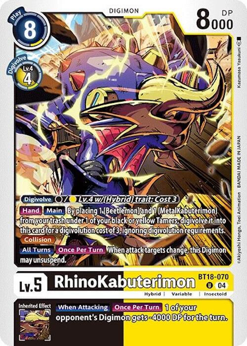 RhinoKabuterimon [BT18-070] [Booster spécial ver. 2.0]