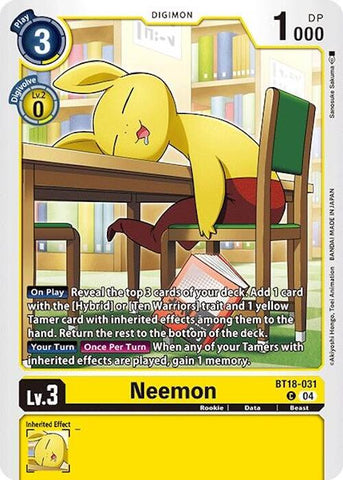 Neemon [BT18-031] [Lanzamiento Especial Booster Ver.2.0]