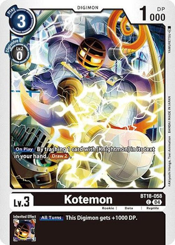 Kotemon [BT18-058] [Lanzamiento de la Edición Especial de Mejora Ver. 2.0]