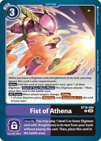 Puño de Atenea [BT18-099] [Edición Especial Booster Ver.2.0]