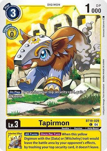 Tapirmon [BT19-029] [Lanzamiento de Booster Especial Ver.2.0]