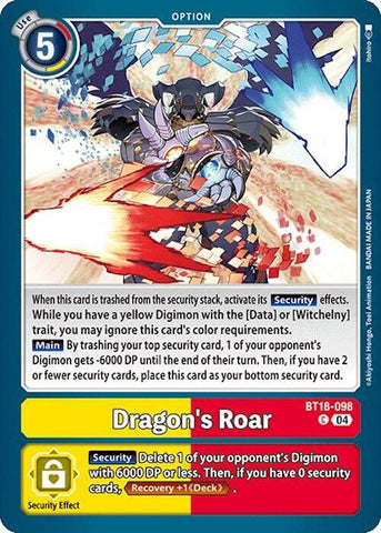Rugido de Dragón [BT18-098] [Booster especial de lanzamiento Ver.2.0]