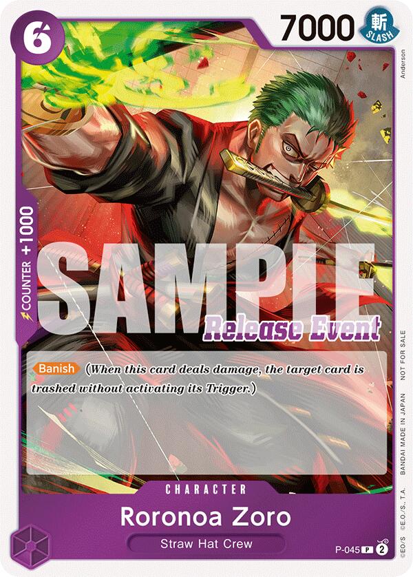 Roronoa Zoro (ST15 - Lot gagnant de l'événement de lancement ST20) [Cartes promotionnelles One Piece]